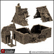 Ruined Country Manor - King and Country, dnd Medieval building, Village, Town, Wargaming Terrain, Scatter scenery, 28mm 32mm 15mm, House