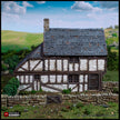 Wattle And Daub Hollyhock Cottage - King and Country, dnd Medieval building, Village, Town, Wargaming Terrain, Scatter scenery, House