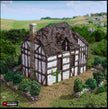 Wattle And Daub Barlyway Cottage - King and Country, dnd Medieval building, Village, Town, Wargaming Terrain, Scatter scenery, House