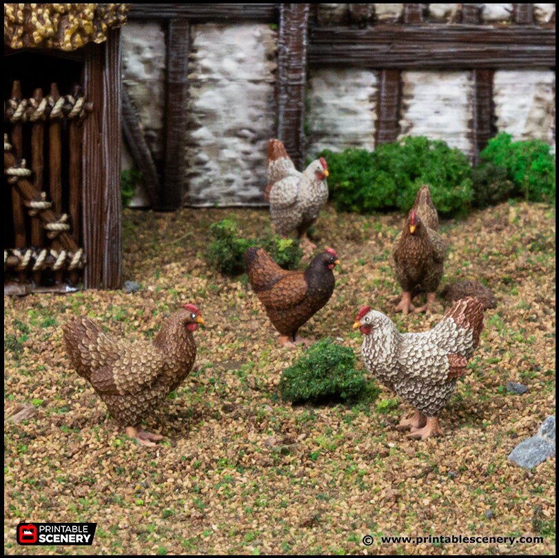 Farm Chicken Hut - King and Country, dnd Medieval building, Village, Town, Wargaming Terrain, Scatter scenery, House, Farming, Chicken