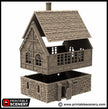 Wattle And Daub Stone Manor - King and Country, dnd Medieval building, Village, Town, Wargaming Terrain, Scatter scenery, House, Cottage