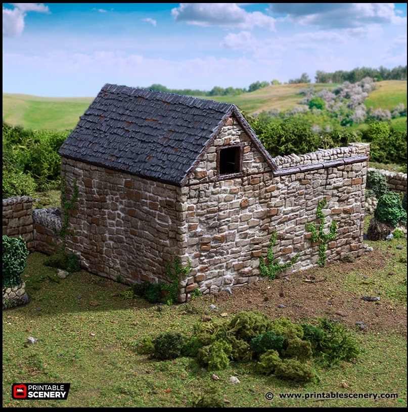 Farm Pig Pen - King and Country, dnd Medieval building, Village, Town, Wargaming Terrain, Scatter scenery, Farming, Diorama, Animals