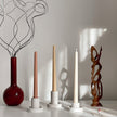 Handmade Narrow Taper Candle: Pastel Soy Wax Dinner Candle