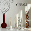Handmade Twisted Soy Wax Taper Candle: Pastel Dinner Candle