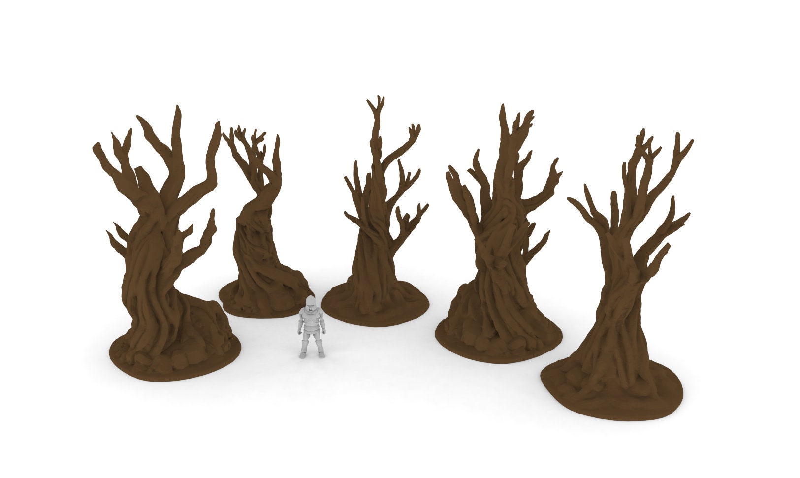 5 Winterdale Gnarly Trees Pack - Printable Scenery | dnd forest | Tree | Wargaming Terrain | Scatter scenery | Bundle | Fantasy | Medieval