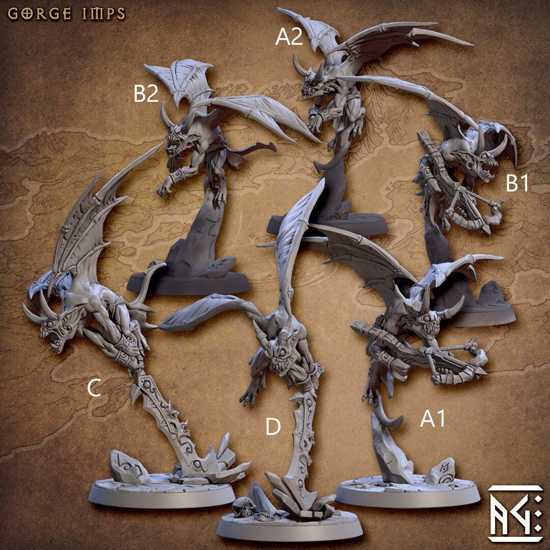 Gorge Imps - Artisan Guild Demon King Spawn | Monster | Fantasy, DnD | Imp | Demonic | Flying | Abyss, Hell, Forge | Melee, Ranged, Familiar
