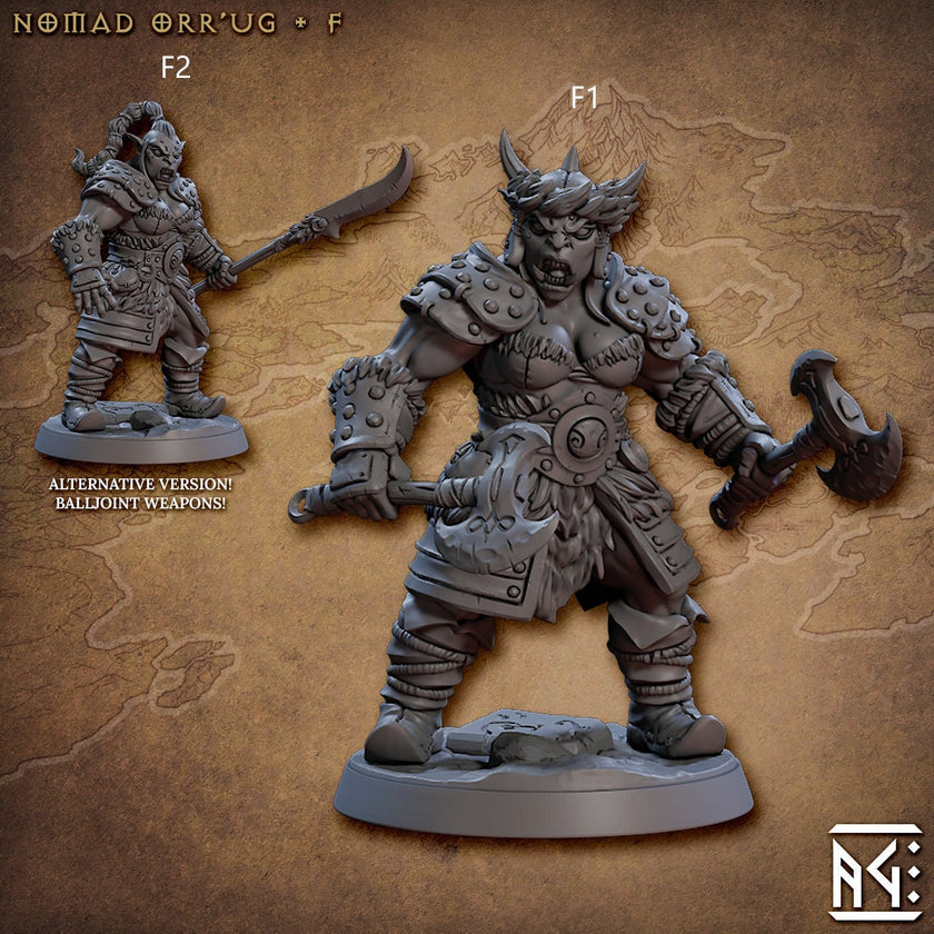 Nomad Orr'ugs - Artisan Guild | Monster | Fantasy | DnD | Pathfinder | Orc | Half Orc | Fighter | Ranger | Plains | Steppe | barbarian |