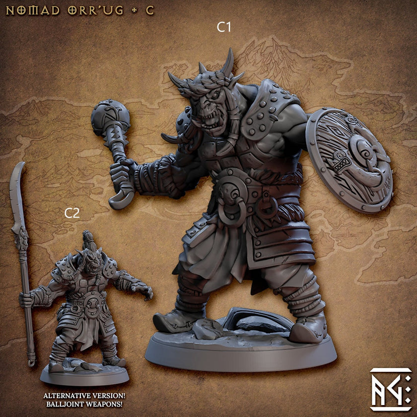 Nomad Orr'ugs - Artisan Guild | Monster | Fantasy | DnD | Pathfinder | Orc | Half Orc | Fighter | Ranger | Plains | Steppe | barbarian |