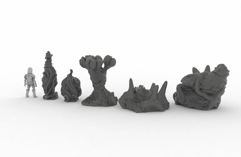 Alien Organics - EC3D Ignis Quadrant, Infinity, Legion, Sci-fi, Cyberpunk, tabletop terrain, Scatter Scenery, trees, Martian