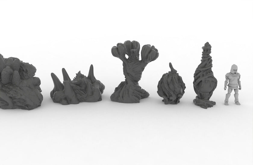 Alien Organics - EC3D Ignis Quadrant, Infinity, Legion, Sci-fi, Cyberpunk, tabletop terrain, Scatter Scenery, trees, Martian