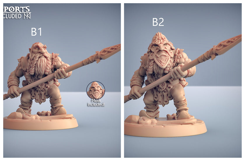 Dwarf Mountaineer mini set - Artisans Guild | Dwarf | Male | Female | Archer | Melee | Fighter | DnD | Wargaming | Pathfinder Fantasy