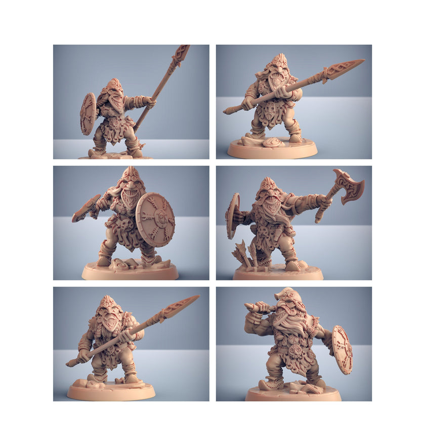 Dwarf Mountaineer mini set - Artisans Guild | Dwarf | Male | Female | Archer | Melee | Fighter | DnD | Wargaming | Pathfinder Fantasy