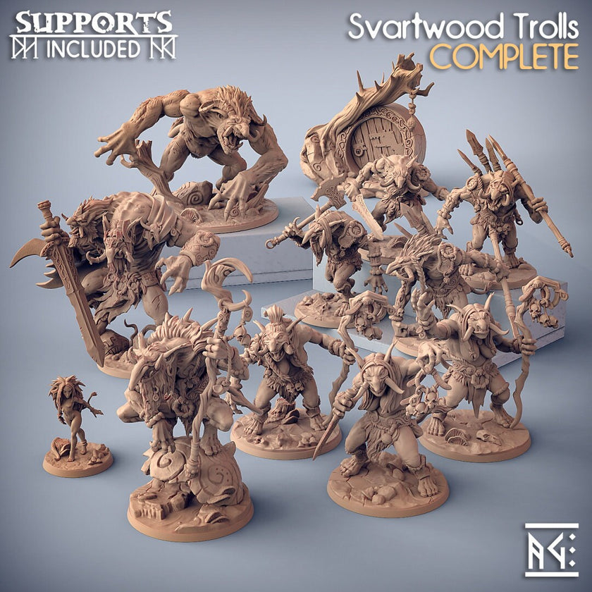 Svartwood Troll Hunters - Artisan Guild Svartwood Trolls | Troll | Monster | Fantasy | Large | Fighter | Melee | Ranged | DnD | Pathfinder