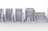 Arms Dealer Scatter Terrain mini set - Novus Landing, EC3D, Infinity, Legion, Sci-fi, Cyberpunk 2077, Wargaming Scenery, Black Market