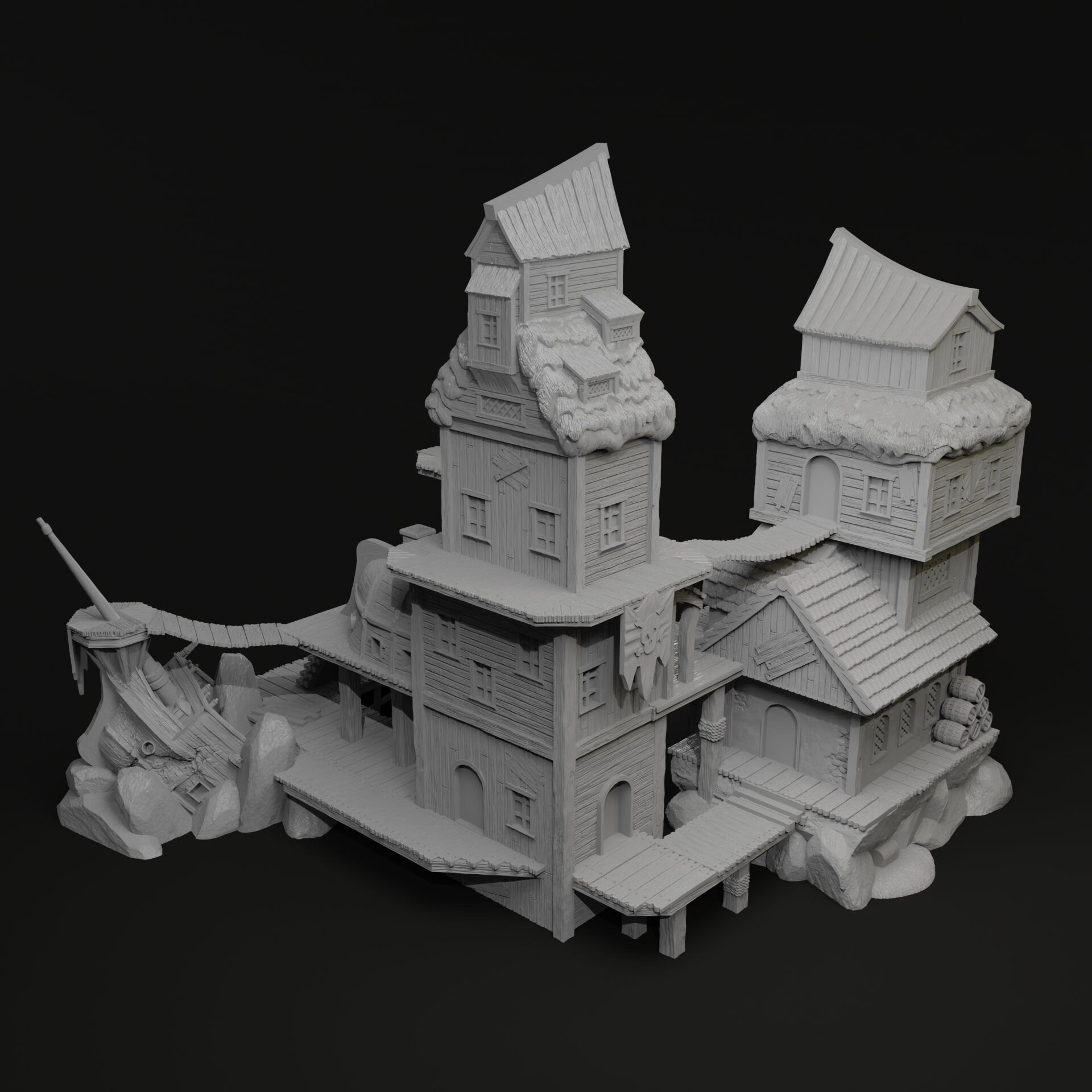Pirate Dock - Pirates vs. Sailors Nightmare At Sea - DnD, Wargaming, Ocean, Boat, Ship, Docks, Tortuga, Black Flag, Pathfinder, Age of Sail