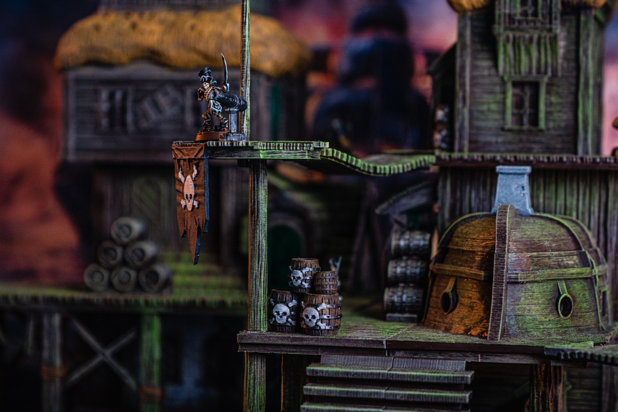 Pirate Dock - Pirates vs. Sailors Nightmare At Sea - DnD, Wargaming, Ocean, Boat, Ship, Docks, Tortuga, Black Flag, Pathfinder, Age of Sail