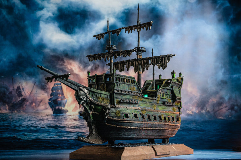 Pirate Ship - Pirates vs. Sailors Nightmare At Sea - DnD, Wargaming, Ocean, Boat, Ship, Tortuga, Black Flag, Age of Sail, Caribbean