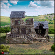Ruined Stonestreet Bakers - King and Country, DnD, Pathfinder, 15mm, 28mm, 32mm, wargaming terrain, scatter scenery D&D medieval village