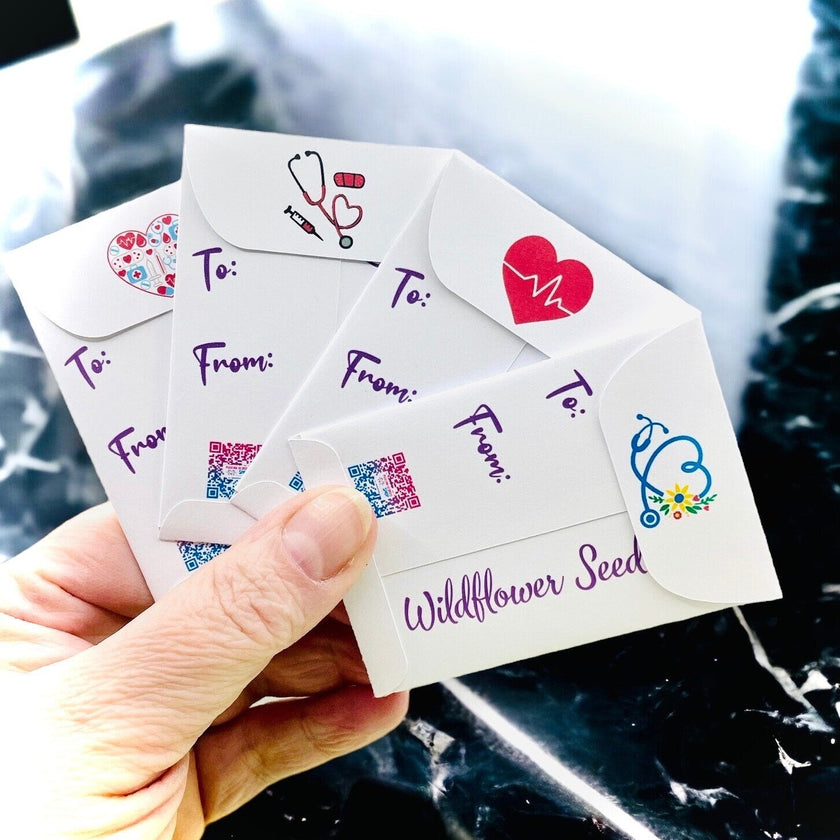 Seed Packages - Nurses Week appreciation - Includes 10 Packages of Wildflowers Seeds