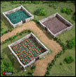 Farm Fields Set - King and Country, DnD, Pathfinder, 15mm, 28mm, 32mm, wargaming terrain, scenery D&D farm, crops, pumpkin, medieval village