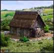 Norman Stone Barn - King and Country, DnD, Pathfinder, 15mm, 28mm, 32mm, wargaming terrain, scenery D&D farm, crops, medieval village, town