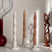 Tall Twisted Soy Wax Candle: Handmade Dinner Candle