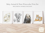 Baby Sea Otter and Mom Wall Art Print