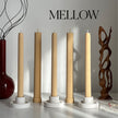Ribbed Soy Wax Taper Candle: Unscented Event Decor