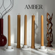 Ribbed Soy Wax Taper Candle: Unscented Event Decor
