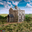 Norman Stone Keep - King and Country, DnD, Pathfinder, 15mm, 28mm, 32mm, wargaming terrain, scenery D&D, medieval castle, fort, village