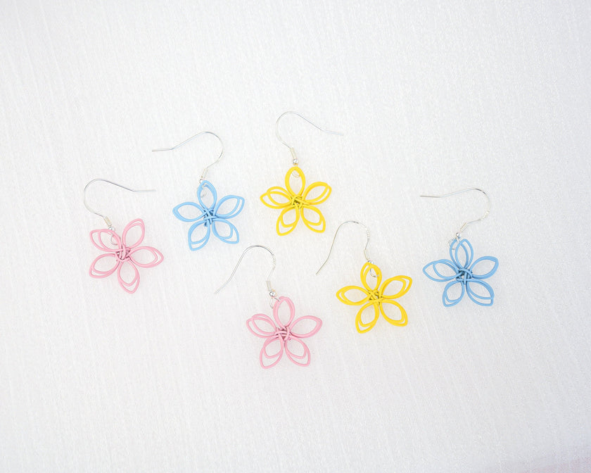 Sakura Flower Dangle Earrings