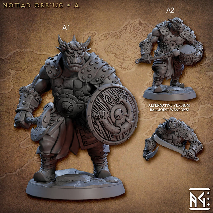 Nomad Orr'ugs - Artisan Guild | Monster | Fantasy | DnD | Pathfinder | Orc | Half Orc | Fighter | Ranger | Plains | Steppe | barbarian |