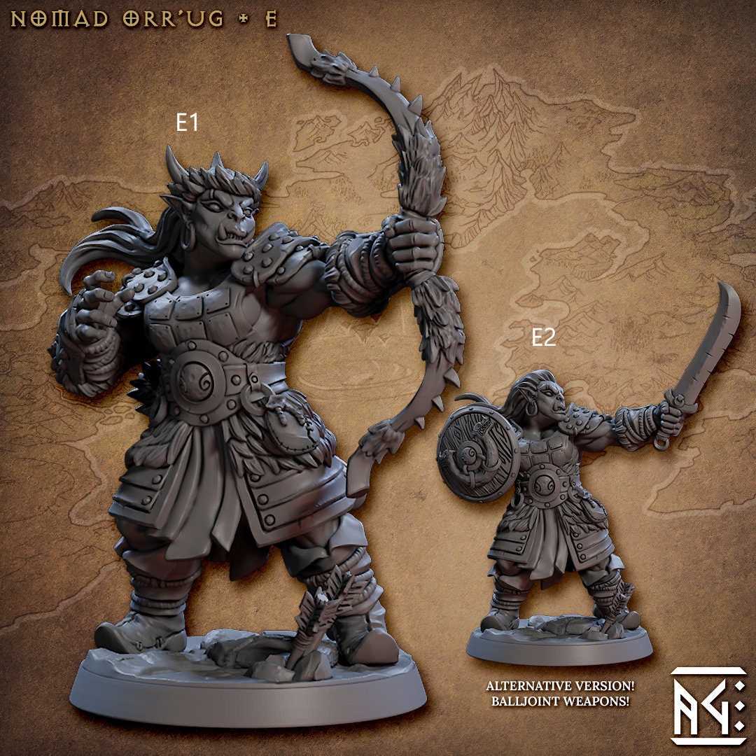 Nomad Orr'ugs - Artisan Guild | Monster | Fantasy | DnD | Pathfinder | Orc | Half Orc | Fighter | Ranger | Plains | Steppe | barbarian |