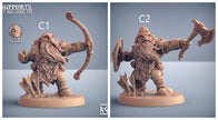 Dwarf Mountaineer mini set - Artisans Guild | Dwarf | Male | Female | Archer | Melee | Fighter | DnD | Wargaming | Pathfinder Fantasy