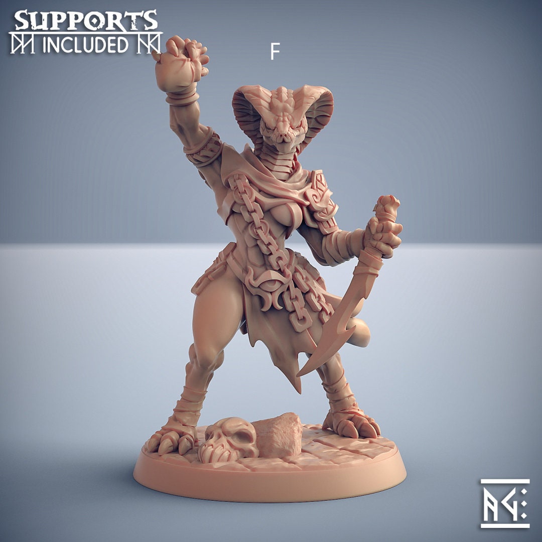 Nagarot Thralls - Artisan Guild Maneater Nagarots | Monster | Fantasy | DnD | Rogue | Fighter | Ranger | Yuan-Ti | Snakefolk | Nagaji