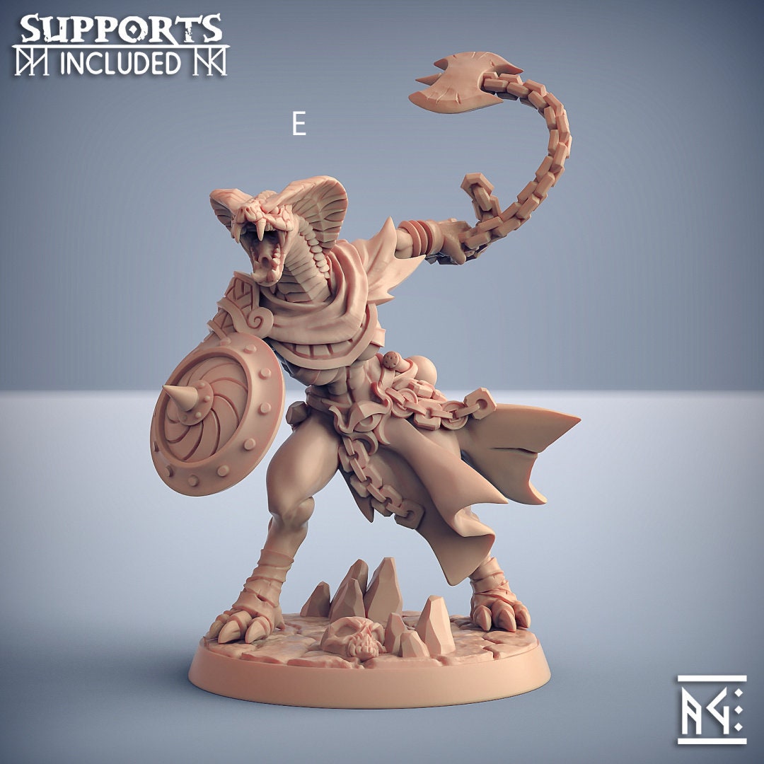 Nagarot Thralls - Artisan Guild Maneater Nagarots | Monster | Fantasy | DnD | Rogue | Fighter | Ranger | Yuan-Ti | Snakefolk | Nagaji