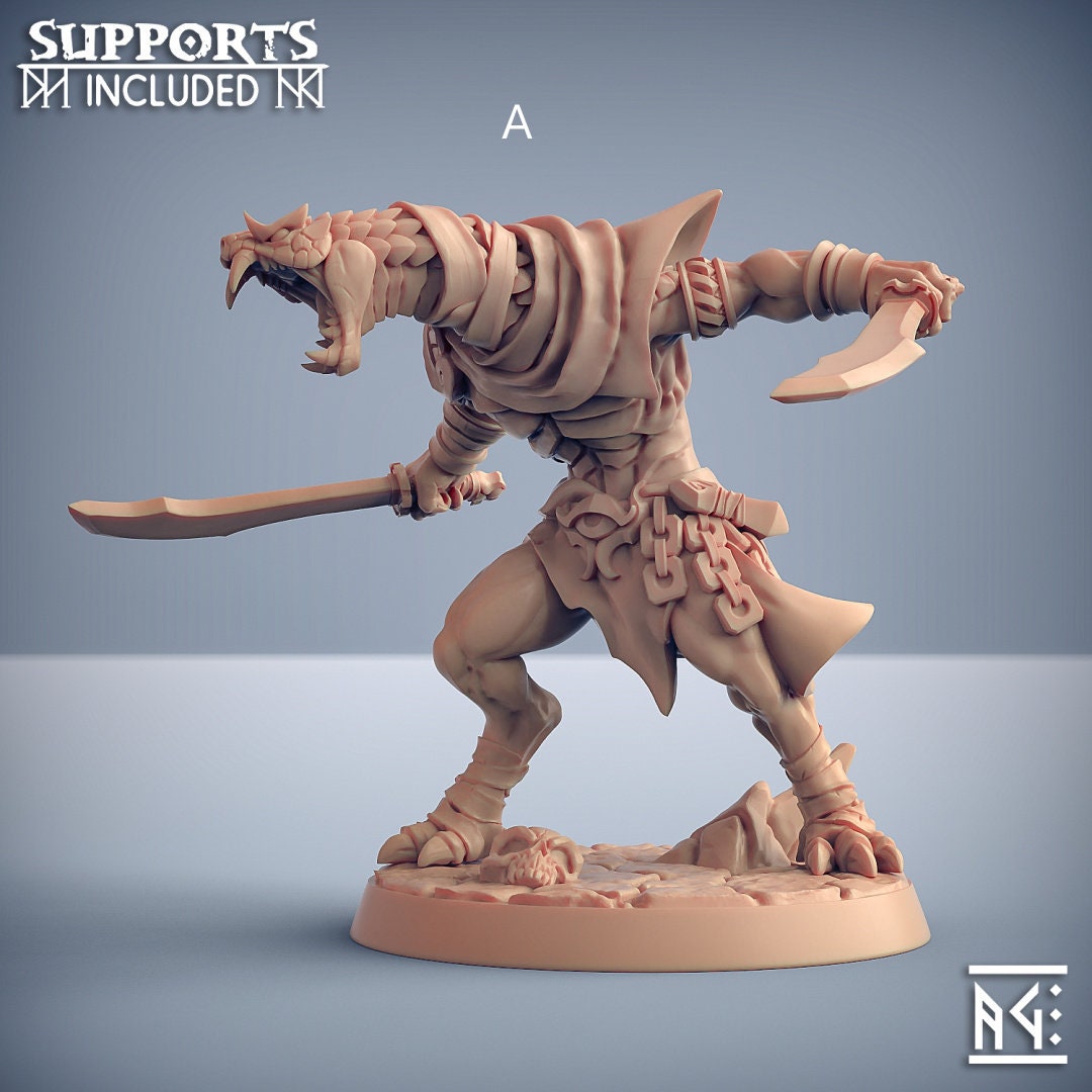 Nagarot Thralls - Artisan Guild Maneater Nagarots | Monster | Fantasy | DnD | Rogue | Fighter | Ranger | Yuan-Ti | Snakefolk | Nagaji