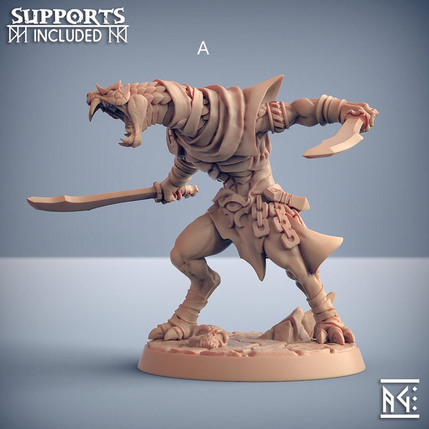 Nagarot Thralls - Artisan Guild Maneater Nagarots | Monster | Fantasy | DnD | Rogue | Fighter | Ranger | Yuan-Ti | Snakefolk | Nagaji