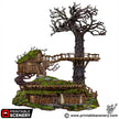 Ranger Barracks - Rise of the Halflings - DnD building | Pathfinder | Forest | Treehouse | Wargaming Terrain | Scatter scenery, Fantasy
