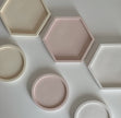 Hexagon Jesmonite Trinket Tray: Scandi Home Decor