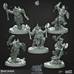 Blood Jackals - dnd miniature - Cast N Play Riders of Doom - Wargaming, Human, Male, Fighter, Barbarian, Chaos, Evil, Undead, Melee
