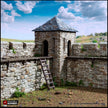 Norman Fort Walls - Corner Towers - King and Country, DnD, Pathfinder, 15mm, 28mm, 32mm, wargaming terrain, scatter scenery D&D castle
