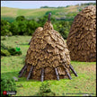 Haystacks - King and Country, DnD, Pathfinder, 15mm, 28mm, 32mm, wargaming terrain, scatter scenery D&D medieval village, farm, cart, hay