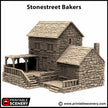 Stonestreet Bakers - King and Country, DnD, Pathfinder, 15mm, 28mm, 32mm, wargaming terrain, scenery D&D shop, marchant, medieval village