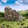 Ruined Norman Stone Manor - King and Country, DnD, Pathfinder, 15mm, 28mm, 32mm, wargaming terrain, scenery D&D, medieval village, castle