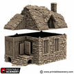 Barlyway Cottage - King and Country, DnD, Pathfinder, 15mm, 28mm, 32mm, wargaming terrain, scenery D&D, medieval village, house, home