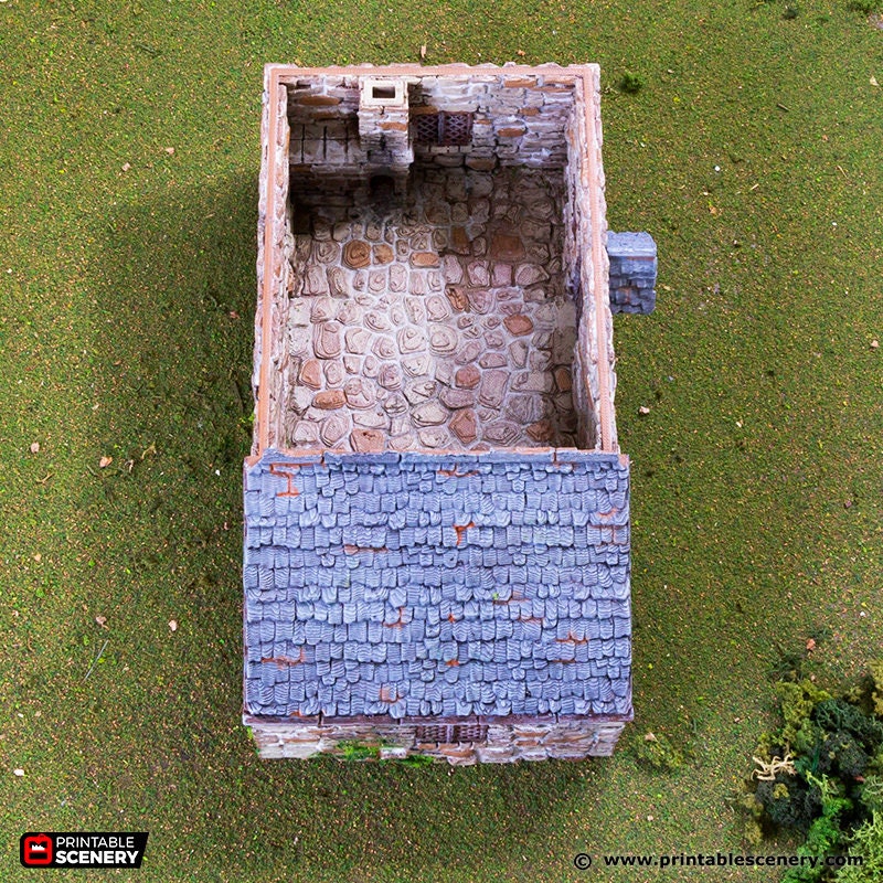 Crow Cottage - King and Country, DnD, Pathfinder, 15mm, 28mm, 32mm, wargaming terrain, scenery D&D, medieval village, house, home, town