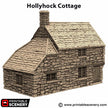 Hollyhock Cottage - King and Country, DnD, Pathfinder, 15mm, 28mm, 32mm, wargaming terrain, scenery D&D, medieval village, house, home, town