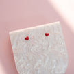 Tiny Red Heart Studs Earrings