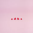Tiny Red Heart Studs Earrings